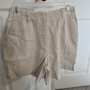 Liz Claiborne Beige Linen Shorts